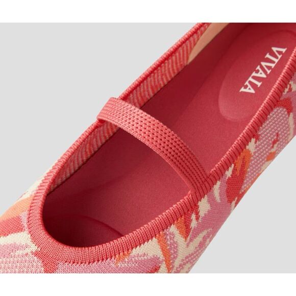 Vivaia Almond-Toe Tamia Mary-Jane in Multi Coral Tropical size 36 / New - Picture 6 of 9